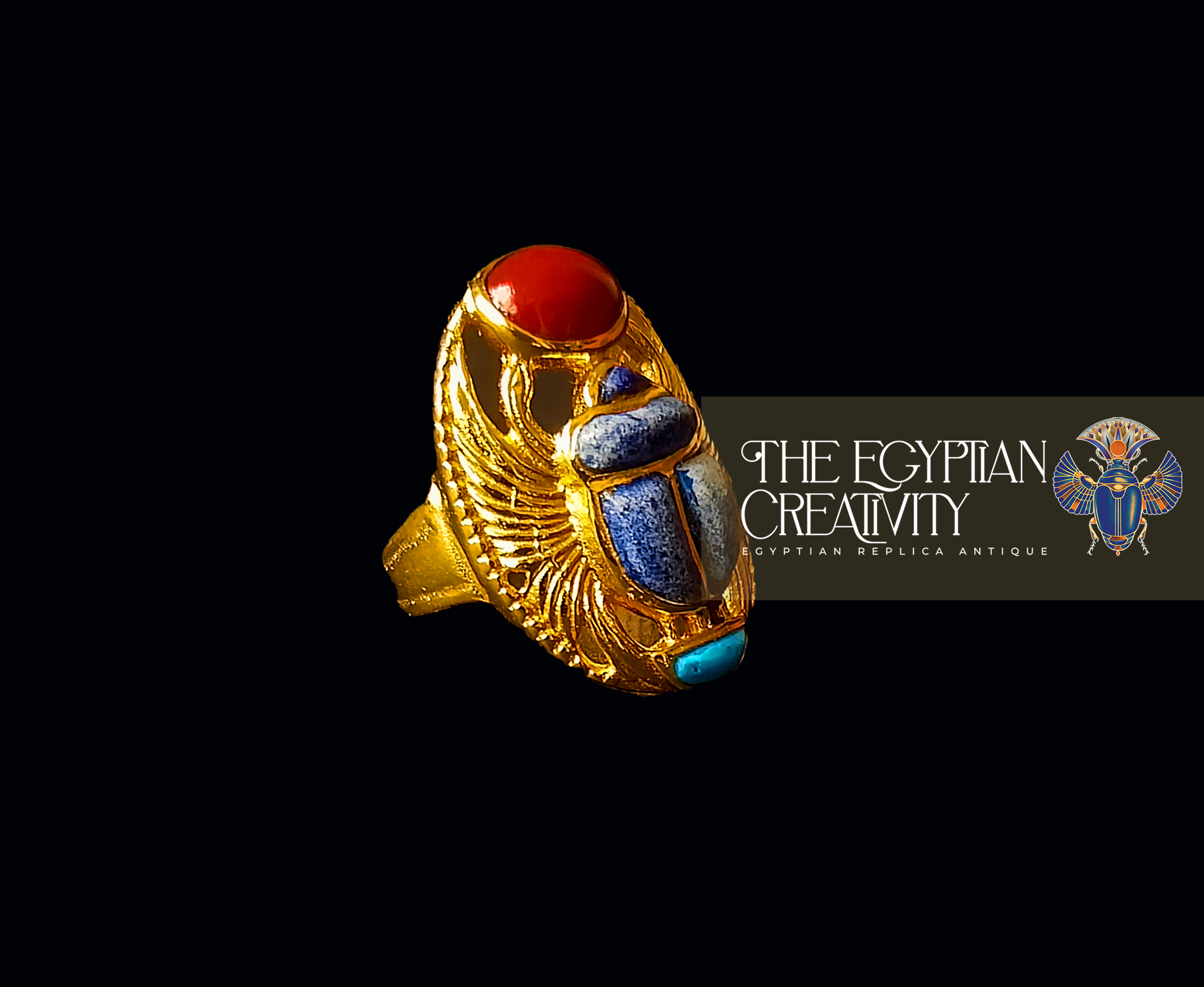 The ring of winged scarab