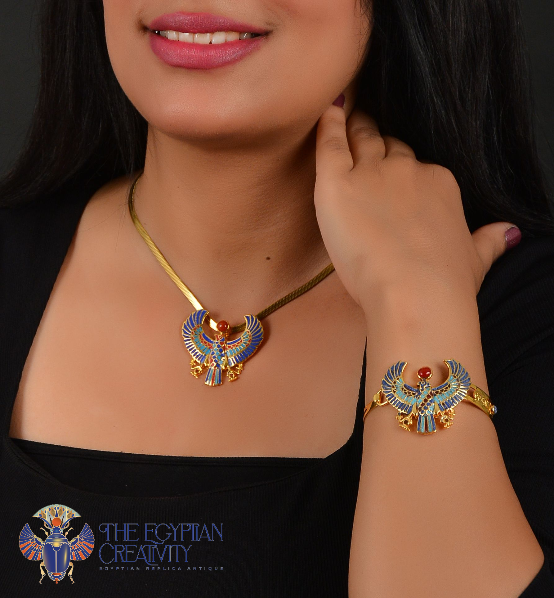 Winged Horus of Bracelet and necklace