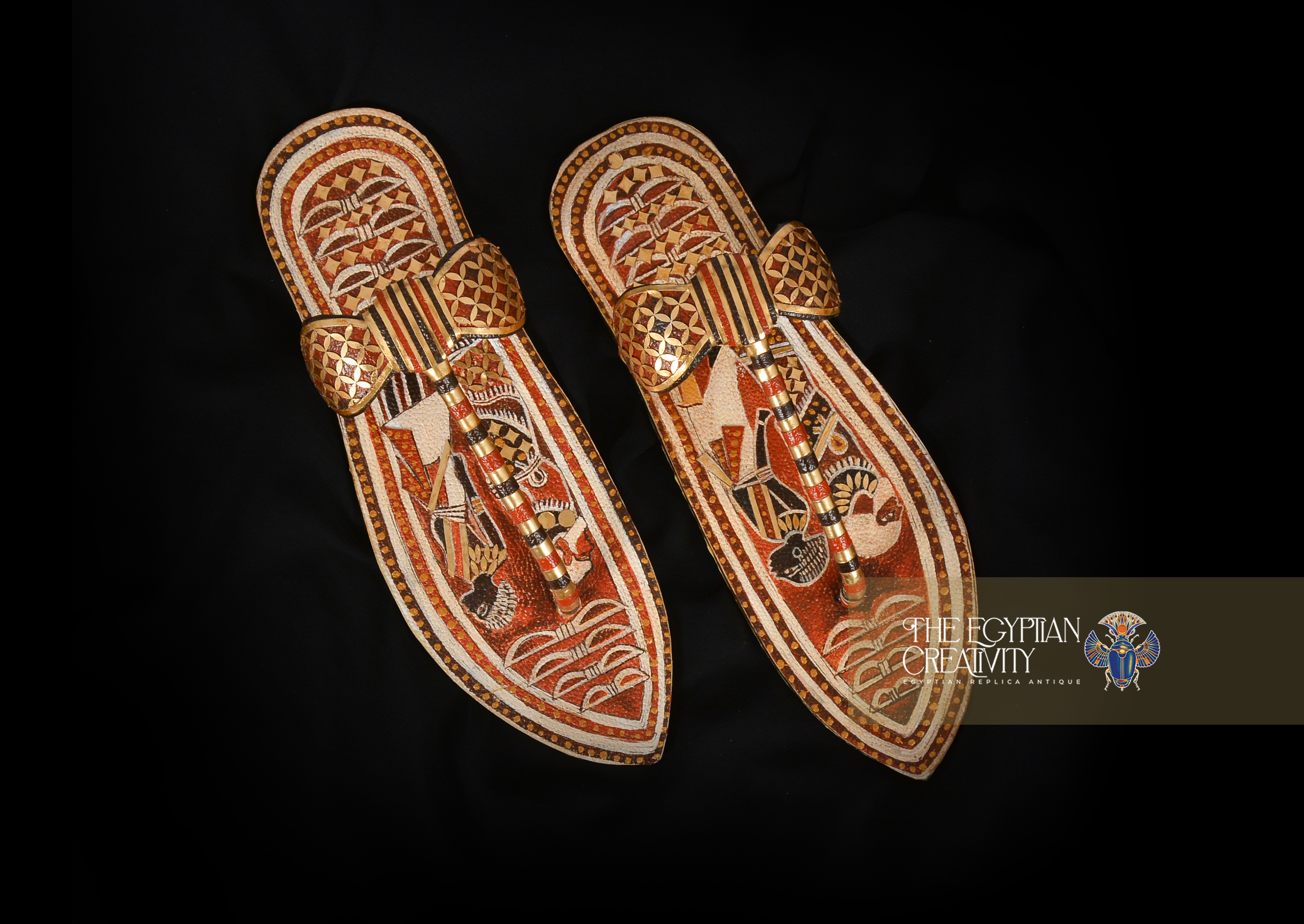 A Decorated sandals belong to Tutankhamun’s